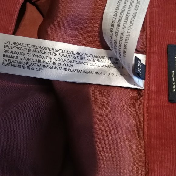 Burnt orange corduroy button-up skirt - Picture 6 of 7